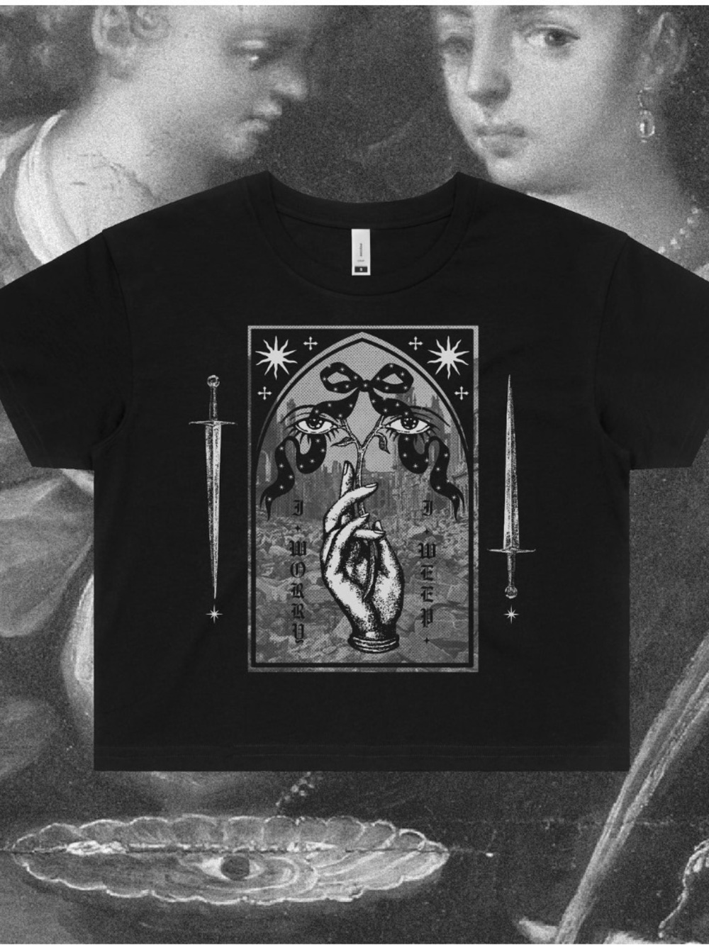 While Odin Sleeps I Worry I Weep crop tee 2XL